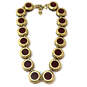 Designer J. Crew Gold-Tone Red Crystal Cut Stone Statement Necklace image number 2