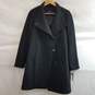 Kenneth Cole Women's Asymmetrical Pressed Boucle Wool Pea Coat Black Size S image number 1