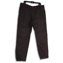 Mens Gray Denim Medium Wash Slash Pocket Tapered Leg Jeans Size 38