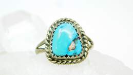(G) 925 Silver Star Jewelry Albuquerque Turquoise Ring 2.8g