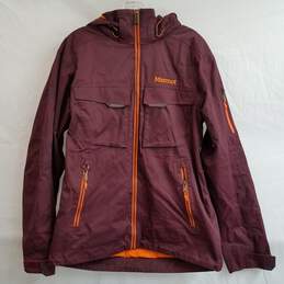 Marmot maroon and orange soft shell jacket S