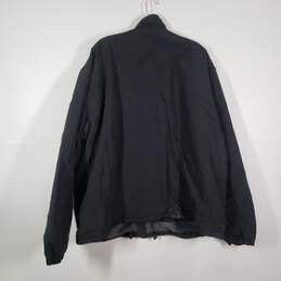 Mens Mock Neck Long Sleeve Front Pockets Mid Length Windbreaker Jacket Size XXL alternative image