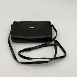 Womens Black Leather Adjustable Strap Zipper Crossbody Bag Purse alternative image