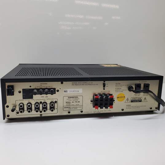 VTG. Onkyo Untested P/R* TX-36 Quartz Receiver W/Frequency Legend image number 4