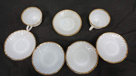 Bundle of 7 Fire King Cups & Saucers image number 3