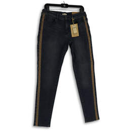 NWT Womens Blue Denim Medium Wash 5-Pocket Design Skinny Leg Jeans Size 10