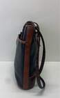 Brighton Croc Leather Bucket Shoulder Bag Black/Brown image number 4