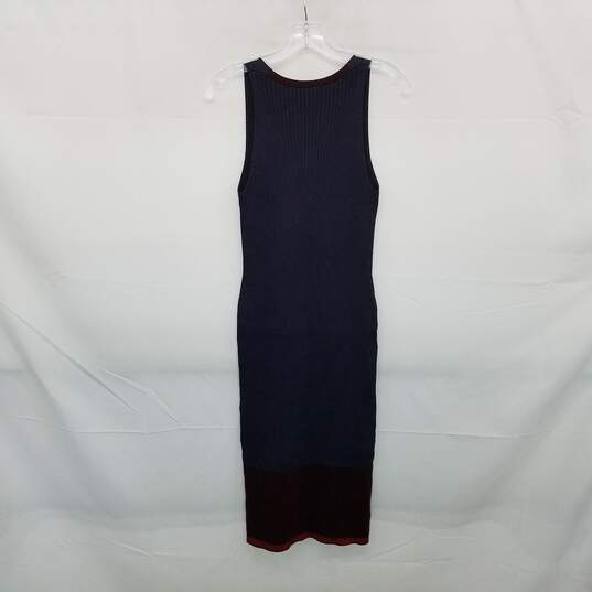 Rag & Bone Navy Blue & Burgundy Knit Sleeveless Sweater Dress WM Size XS image number 2