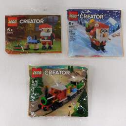 Lot Of 3 Lego Poly Bags Holiday Train Santa Claus  Sealed