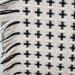 70" x 50" Vintage Pendleton Check Black and White Throw Blanket alternative image