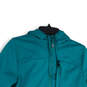 Womens Green Long Sleeve Hooded Activewear Full-Zip Jacket Size Small image number 3