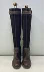 (r)elativity "Eve" Brown Suede Under the Knee Boot with Gold Belt Detail Women 7 image number 6