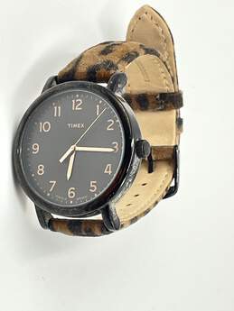 Timex Mens Brown Quartz Leather Strap Wristwatch 45.7g J-0551622-J-01