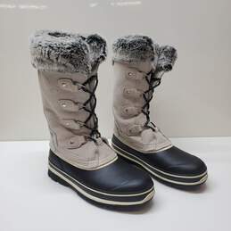 Khombu Emily Women's Winter Tall Boots GRAY Suede Leather Sz 6M