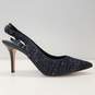 White Market Black House Tweed Slingback Pump Heels Shoes Size 10 M image number 2