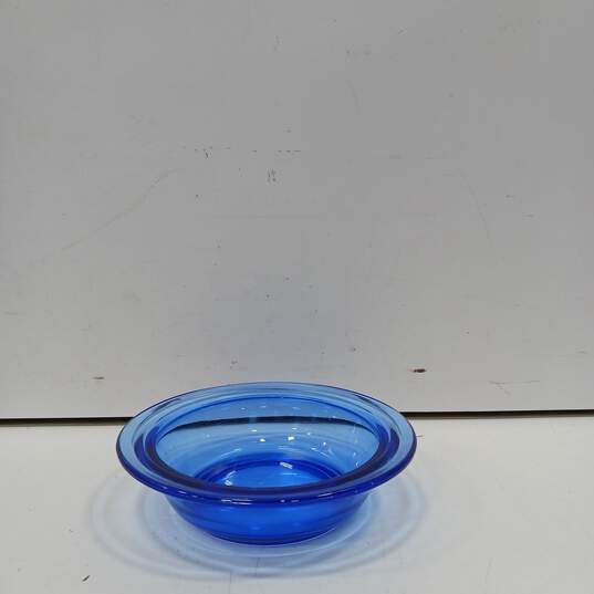 Bundle of 3 Hazel Atlas Moderntone Cobalt Blue Depression Glass Bowls & 3 Plates image number 4