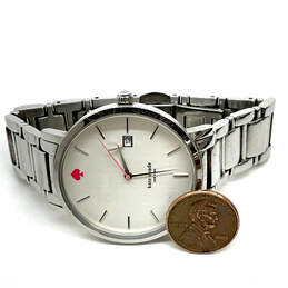 Designer Kate Spade Silver-Tone Water Resistant Stainless Steel Wristwatch
