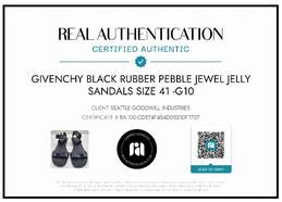AUTHENTICATED WMNS GIVENCHY RUBBER PEBBLE JEWEL JELLY SANDALS SZ 41 alternative image