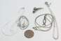 925 Sterling Silver CZ Earrings Pendant Necklaces & Bracelets 15.4g image number 6