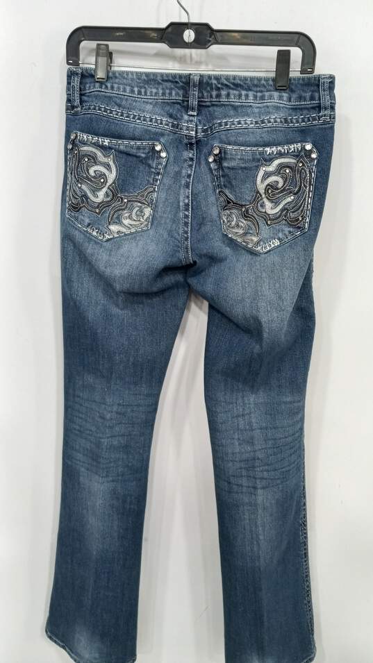Wrangler Rock 47 Women's Low Rise Blue Jeans Size 5/34 image number 3