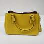 Kate Spade Tippy Triple Compartment Yellow Leather Crossbody Bag AUTHENTICATED image number 4