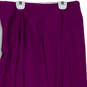 Womens Purple Flat Front Stretch Side Zip Comfort Long Maxi Skirt image number 3
