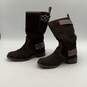 NIB Cole Haan Womens Dark Chocolate Suede Mid-Calf Riding Boots Size 6 image number 2