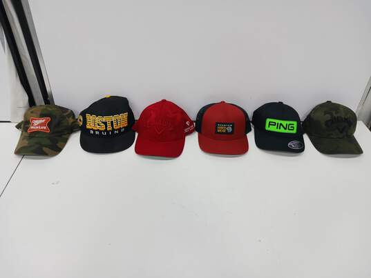 6PC Bundle of Assorted Baseball Cap Style Hat Bundle image number 1