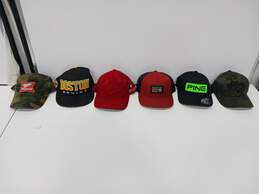 6PC Bundle of Assorted Baseball Cap Style Hat Bundle