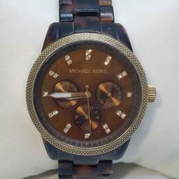 Michael Kors MK-5038 37mm Tortoise Design Analog Multi-Dial Watch 70.0g