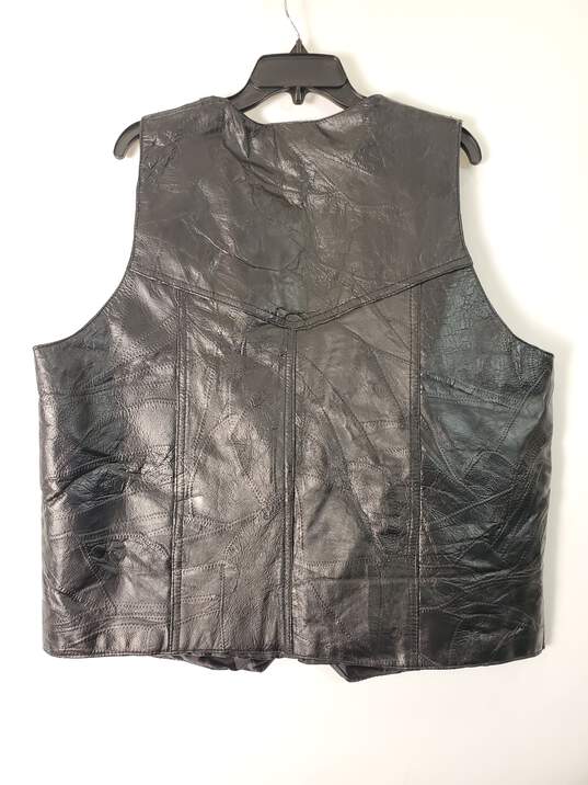 Legacy Men Black Leather Vest 3XL image number 4