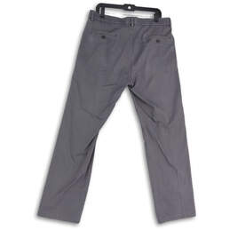 Mens Gray Slash Pockets Flat Front Straight Leg Chino Pants Size 36X34 alternative image