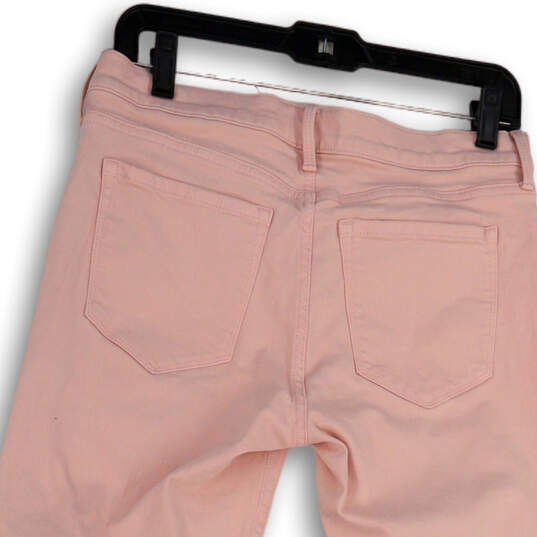 Womens Pink Light Wash Pockets Regular Fit Denim Straight Jeans Size 27 image number 4