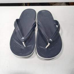 Crocs Men's Crocband Flip Flops Waterproof Shower Shoes Blue Size 11