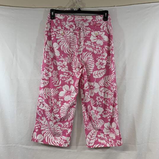 Women's Pink Floral Print Lauren Ralph Lauren Pants, Sz. 8 image number 2
