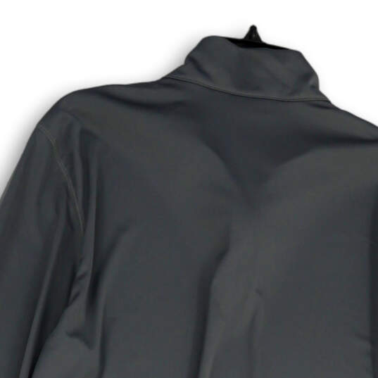 NWT Mens Gray 1/4 Zip Mock Neck Long Sleeve Pullover T-Shirt Size Medium image number 4