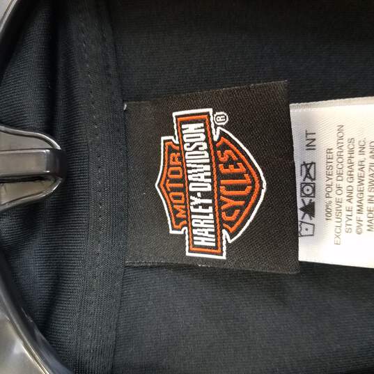 Buy the Harley Davidson Men Black Polo Shirt XXL | GoodwillFinds