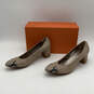 Womens Beige Leather Animal Print Slip-On Block Pump Heels Size EUR 42 image number 4