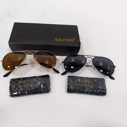 2pc Set of Adult Kaliyadi Aviator Sunglasses image number 1
