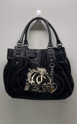 Vintage Juicy Couture Y2K Brown Velour Leather Satchel Bag