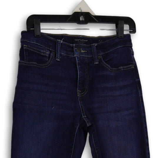 Womens Blue Medium Wash 5-Pocket Design Skinny Leg Jeans Size 6/28 Reg image number 3