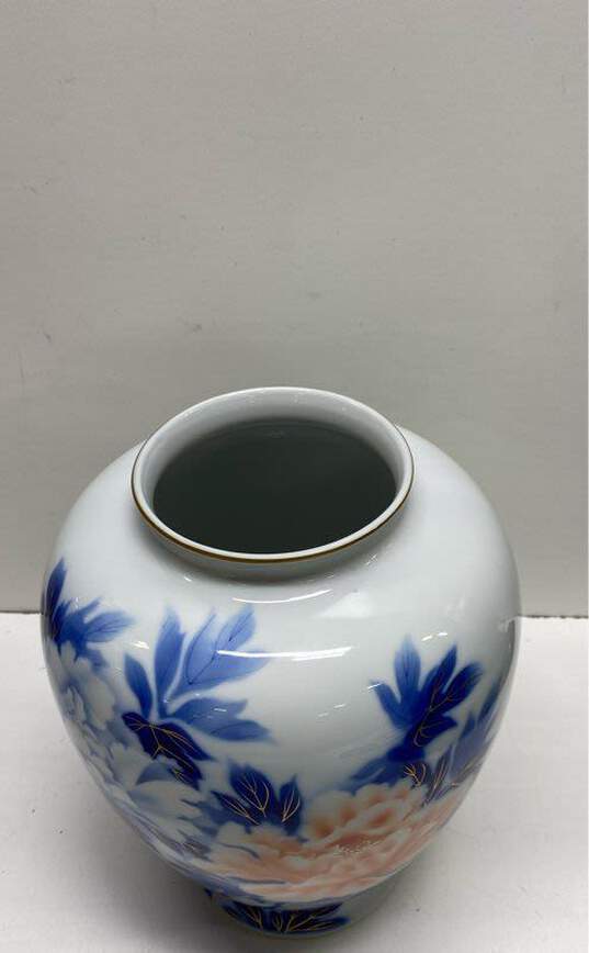 Fukagawa Art Vase Japanese Porcelain 10 inch Tall Vintage Oriental Vase image number 5