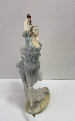 Vintage De Capoli Collection 14in Tall Porcelain Statue Blue Dress Dancer alternative image
