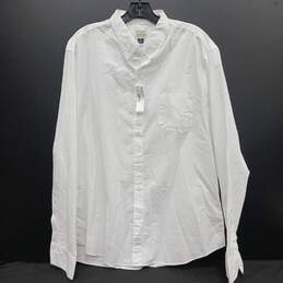J. Crew Secret Wash Shirting White Stretch Long Sleeve Button Up Shirt Size XL NWT