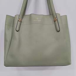 Women's Green Leather Tote Bag alternative image