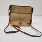 Dooney & Bourke Khaki Nylon Brown Leather Trim Shoulder Bag image number 1