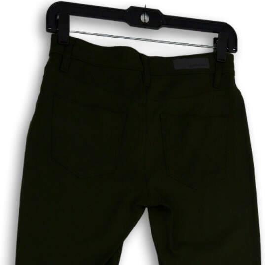 Womens Green Denim Dark Wash Pockets Stretch Skinny Leg Jeans Size 4 image number 4