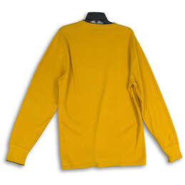 Mens Yellow Round Neck Long Sleeve Knitted Pullover T-Shirt Size Large alternative image
