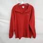 Lacoste Red 1/4 Zip Long Sleeve Pullover Top Size 8 image number 1