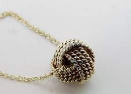 925 Tiffany & Co Knot Pendant Necklace 2.3g alternative image